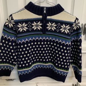 Kids Lands End 1/4 zip Icelandic sweater